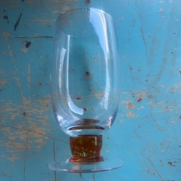 Denby Fire 16 Oz Footed Tumbler Set Of 4 Discontinued Orange - Picture 5 of 5